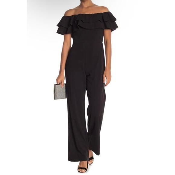 HYFVE Black Ruffle Jumpsuit Size M - Picture 1 of 9